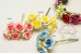 Silk artificial flowers on WIRE, 2.2 cm - Pack of 6